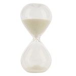 Clessidra bianca grande 16 cm 10 minuti per bomboniere