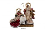 22013 - Gruppo Natività 25,5 cm – Resina Stoffa Legno Gruppo Natività 25,5 cm resina stoffa legno