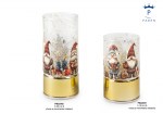 22081 - Lampada Rotante Cilindrica con Gnomi – Vetro Plastica Lampade rotanti cilindriche con gnomi 15,5 cm e 20,4 cm vetro plastica