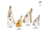 22223 - Set Natività Stil. con Capanna – Porcellana G.Box Set natività stilizzata con capanna porcellana 12,4 18,5 22,2 cm