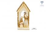 22298 - Gruppo Natività con Capanna 28,8 cm – Resina B.Oro Gruppo Natività con capanna 28,8 cm resina b.oro