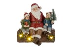 39306 - Tronco Babbo Natale Resina LED – 16×12×H 17 cm Tronco Babbo Natale resina LED 16×12×H 17 cm