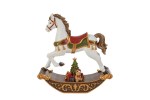 39309 - Cavalluccio Natalizio Resina – 23,5×5,5×H 25,5 cm Cavalluccio natalizio in resina 23,5×5,5×H 25,5 cm